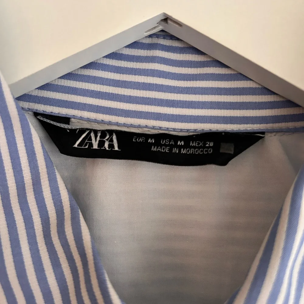 Zara Blue and White Striped Shirt - Picture 5 of 8